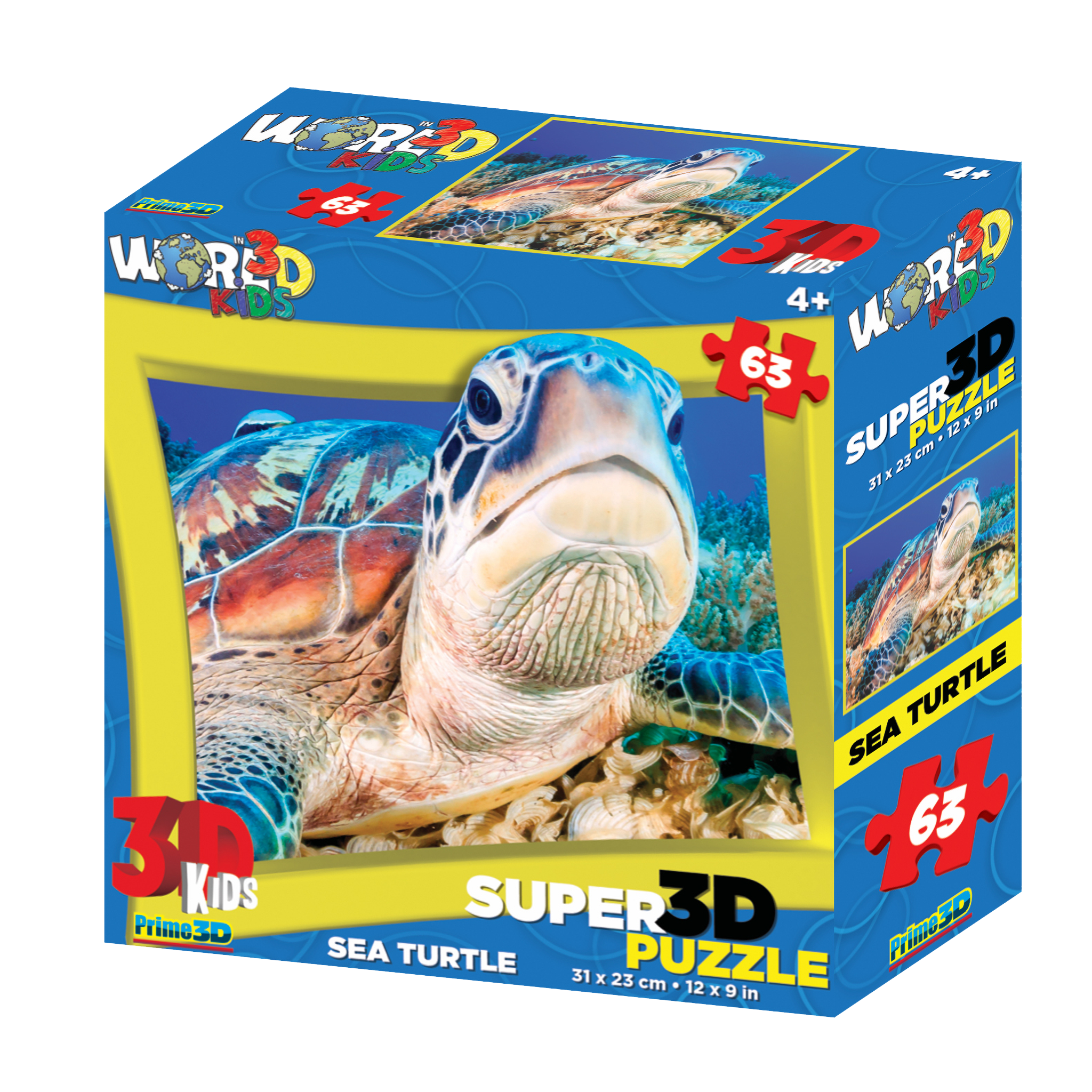 3D Puzzle Sea turtle 63 pcs 23x31 cm