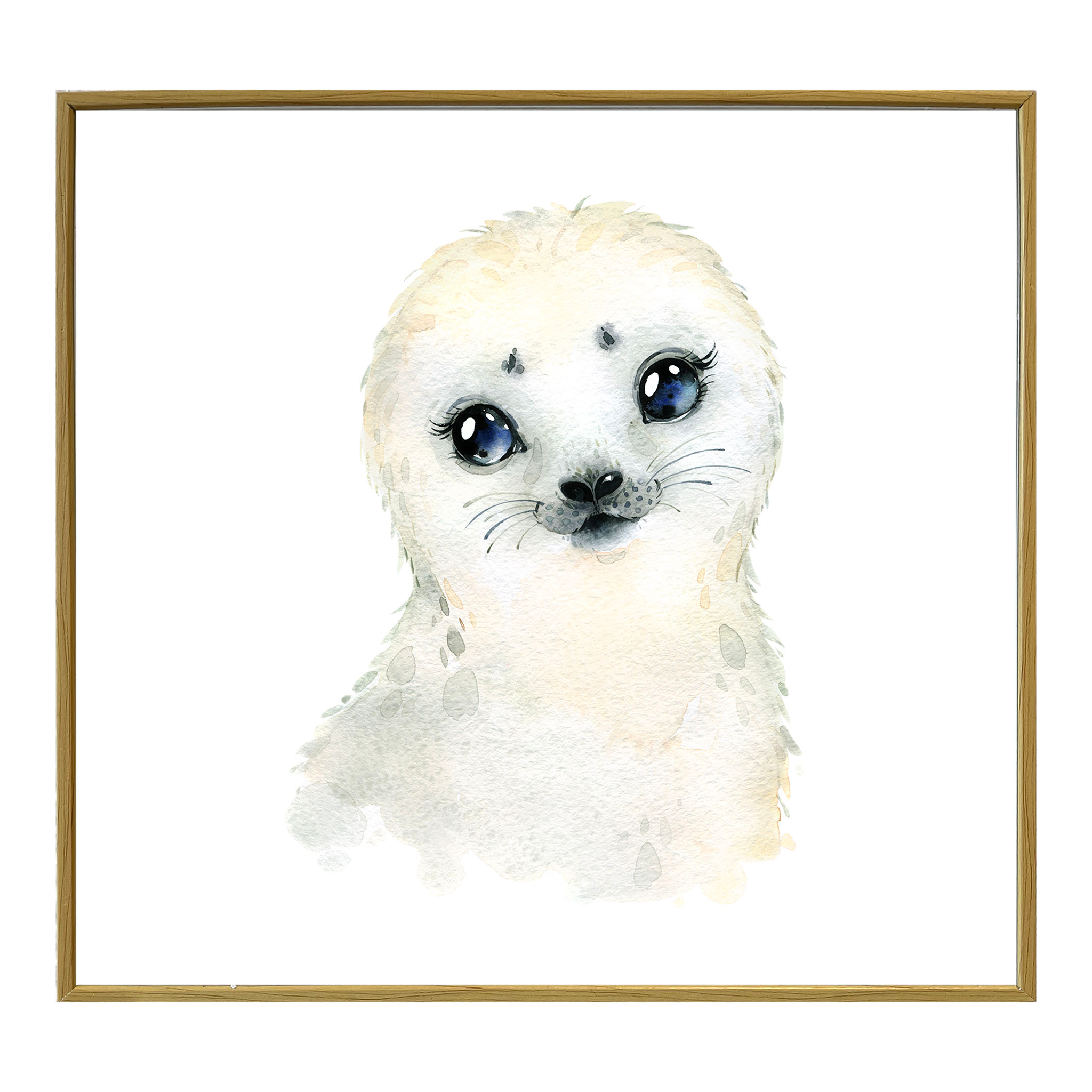 Illustration White Seal baby 30x30 cm