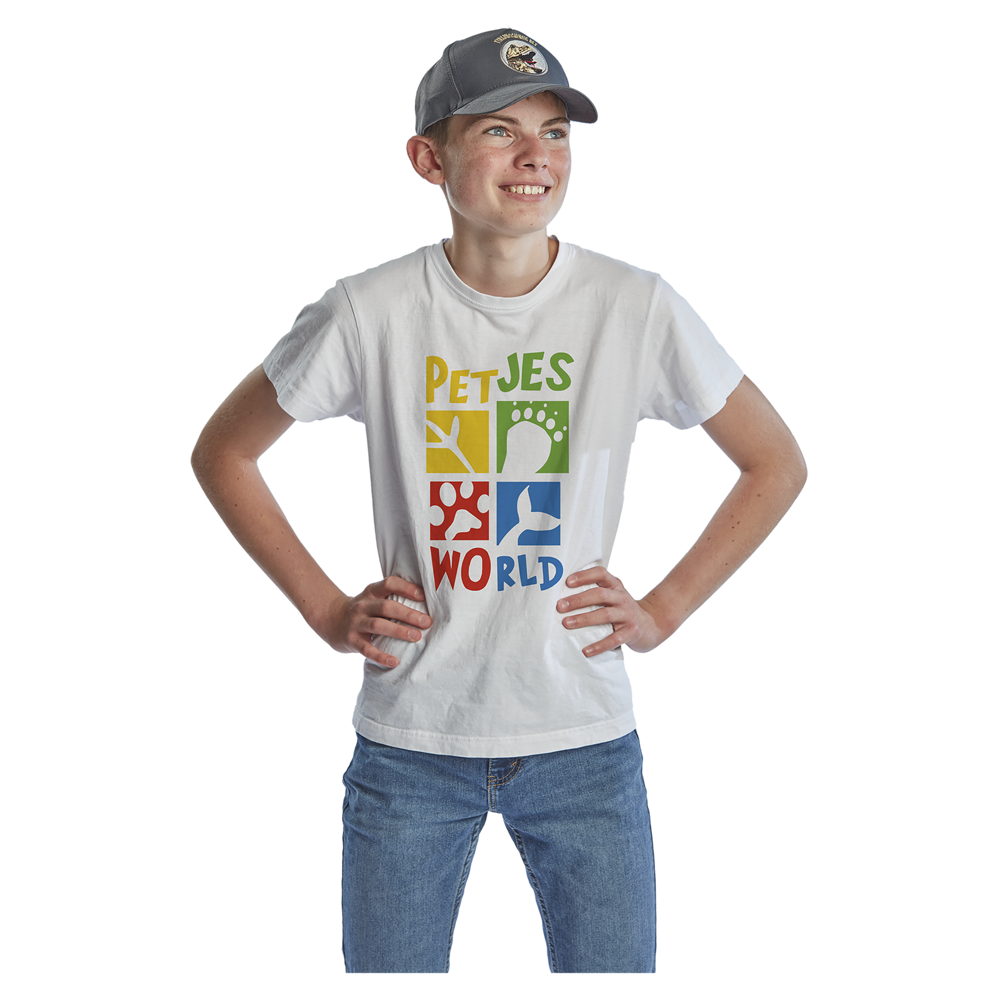 Cap T-Rex dunkel grau - Kind
